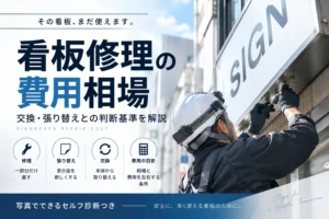 看板修理の費用相場と修理・張り替え・交換の判断基準