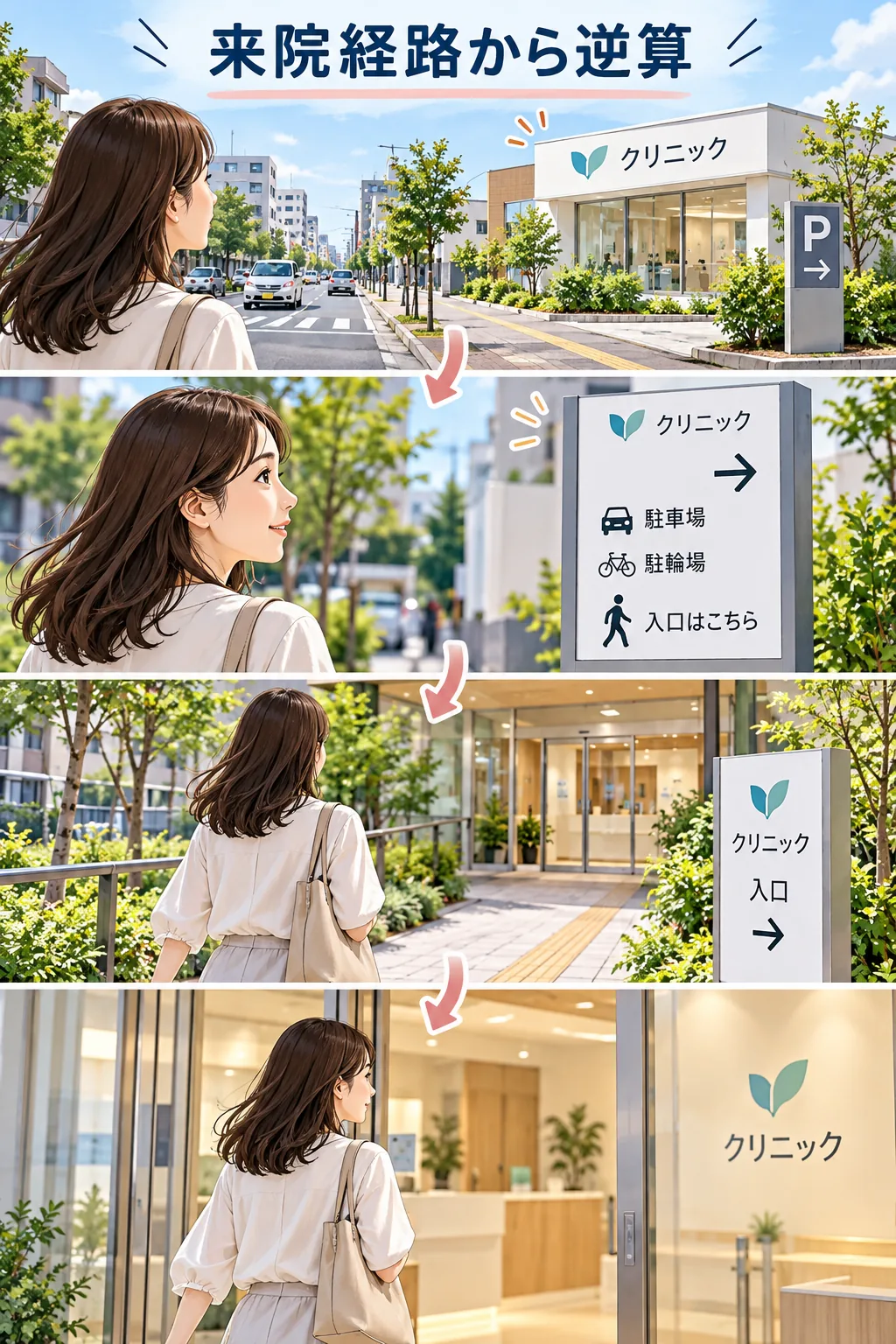 クリニックの看板は患者さんの来院経路から逆算する