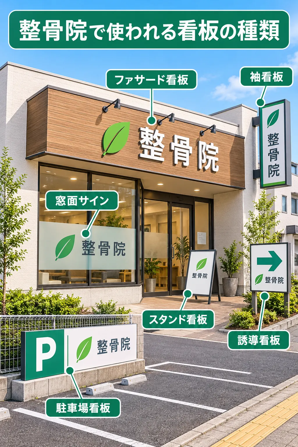 整骨院で使われる看板の種類と向いている場所