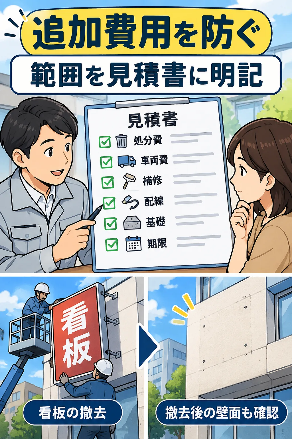 看板撤去で起きやすいトラブルと防止策